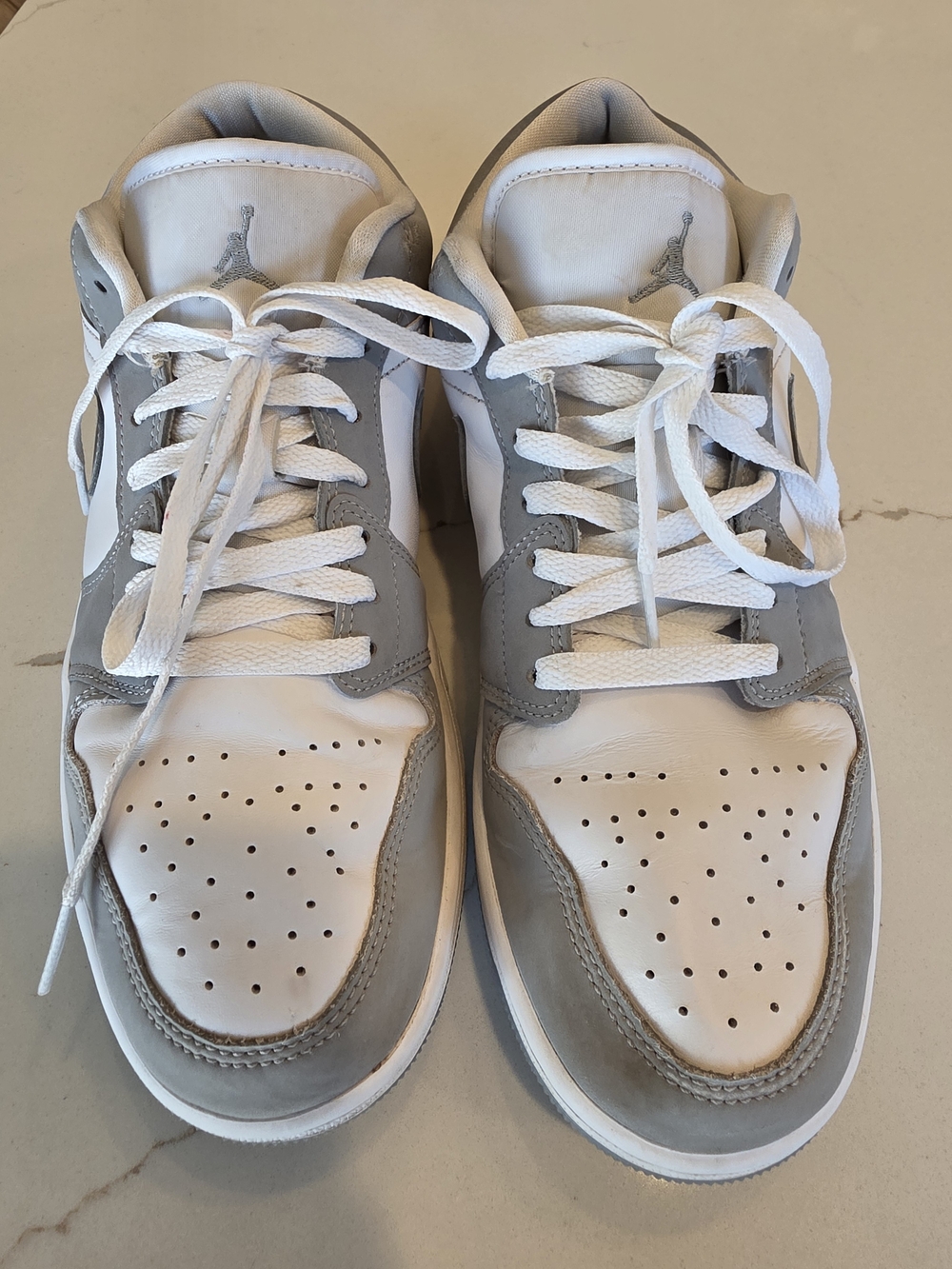 Nike Air Jordan 1 Low Wolf Grey White Size US 10
